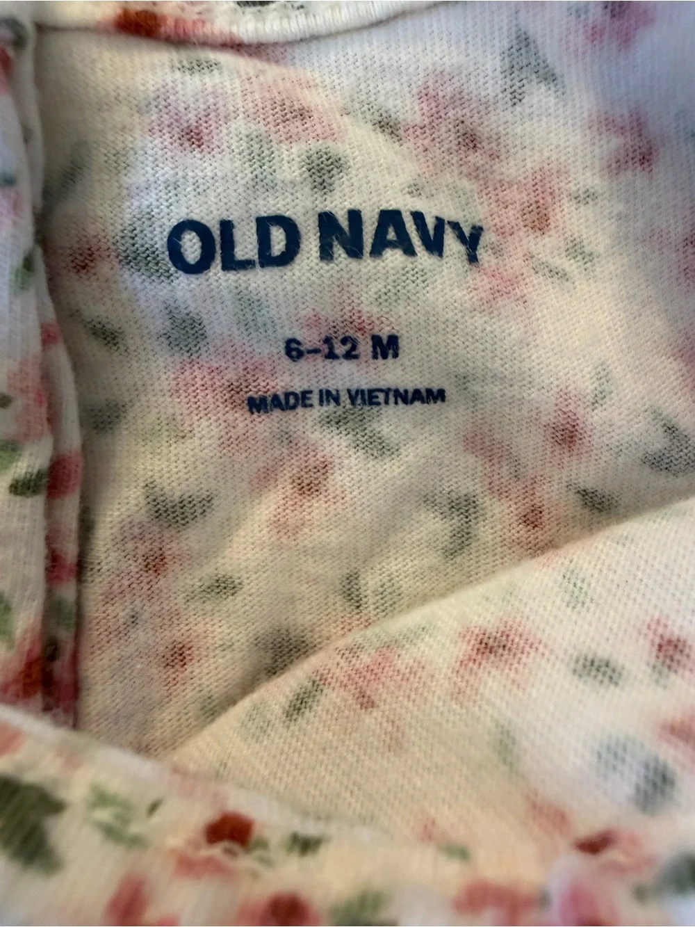 Old Navy Baby Floral Romper - Pink & Green